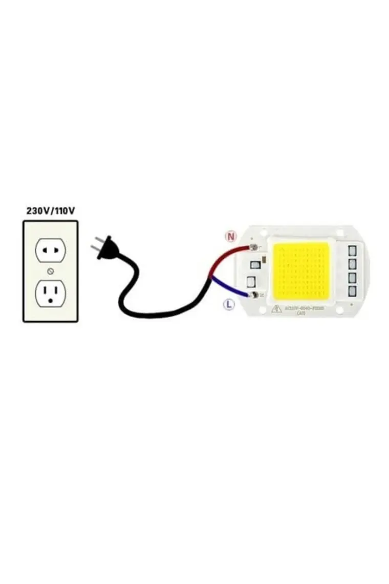 En Parlak Projektör 50 Watt Led Çip Cob Gunışığı Işık 220 Volt Ac