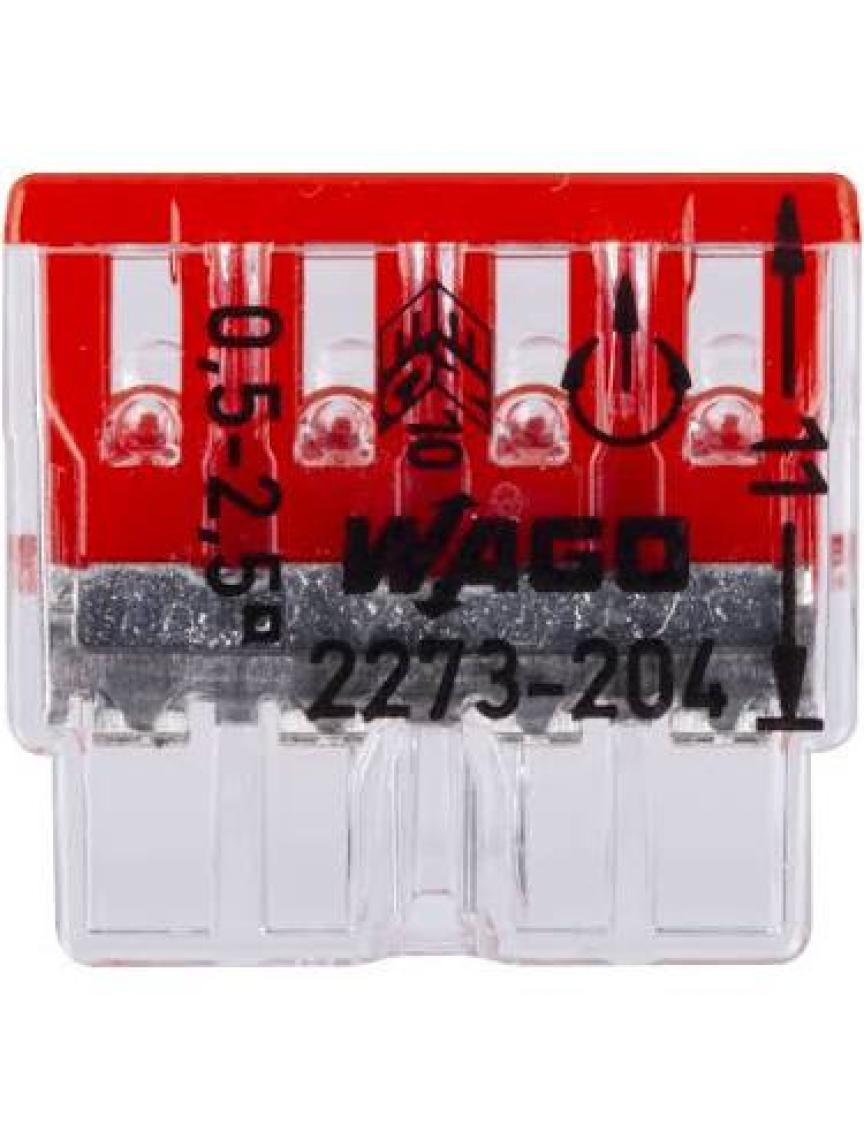 Wago  4X2,5 Mm² Buat Klemensi 2273-204 (100 Ad'Lik Kutu)