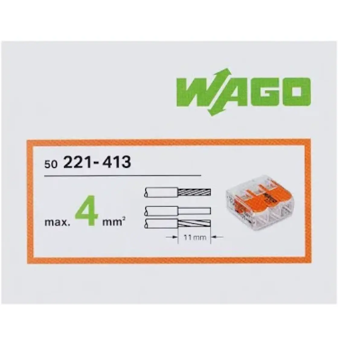 Wago 3'lü Kablo Birleştirici Buat Klemens 0,2 - 4Mm2 Kablolar İçin