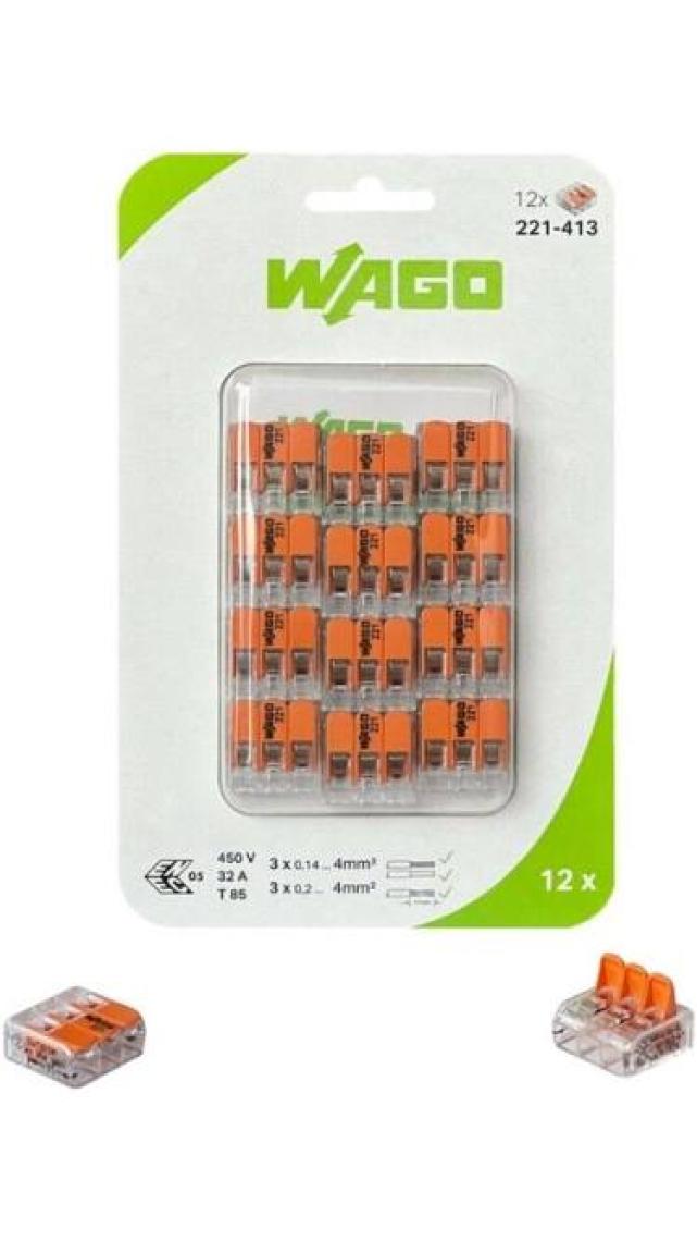 Wago 211-413 Kollu Birleştirme Konektörü 12 li