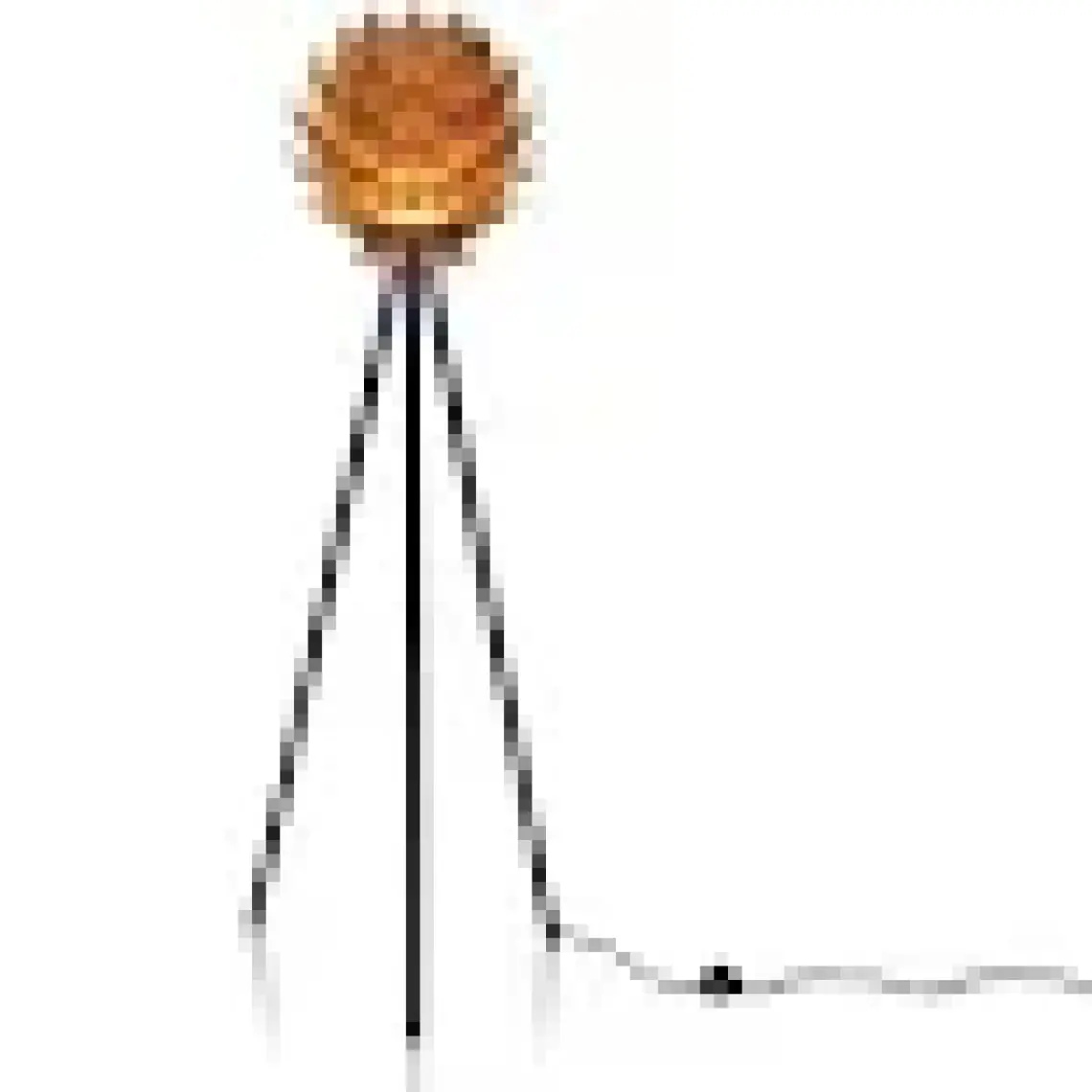 Design Otto Lotus Metal Ayaklı Yerpuar Anahtarlı Ahşap Modern Tripod Üç Ayaklı Lambader Aydınlatma