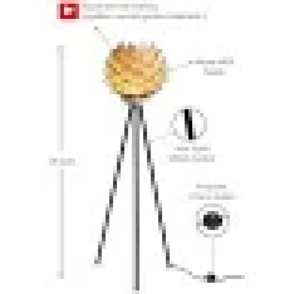 Design Otto Lotus Metal Ayaklı Yerpuar Anahtarlı Ahşap Modern Tripod Üç Ayaklı Lambader Aydınlatma