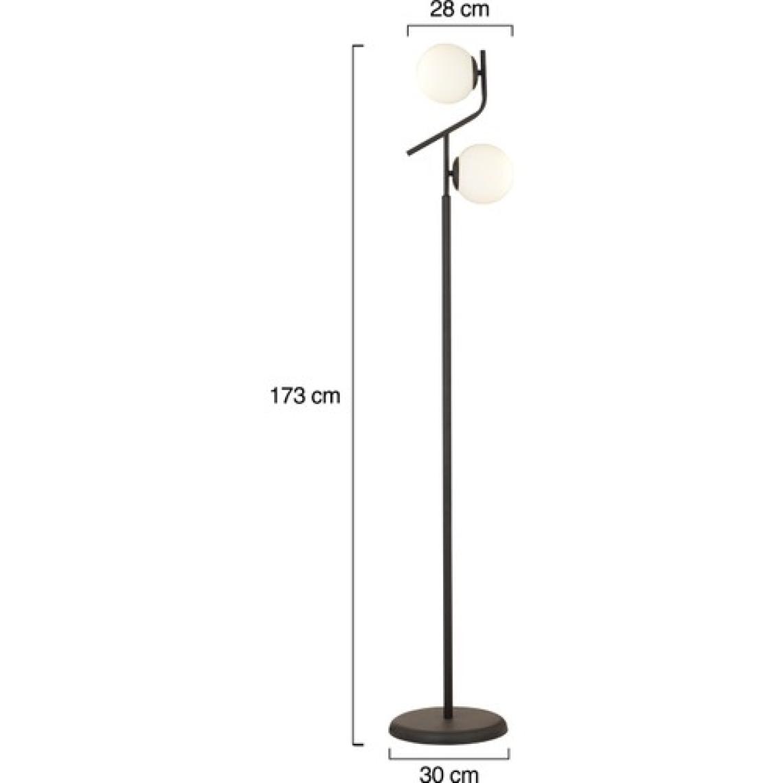 Apliqa Velar Siyah Beyaz Camlı Modern Tasarım Metal Lambader