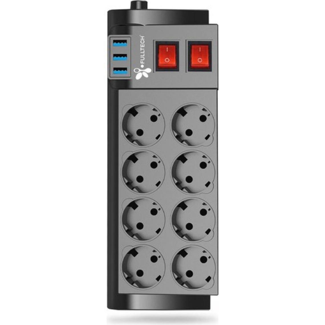 Fulltech Uzatma Kablosu 8 Li Priz 3xusb 2m Kablo Ftr-08