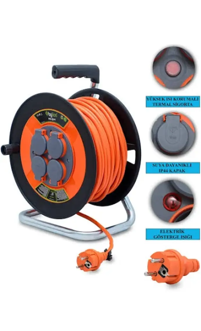 Bylion 20 Metre Seyyar Uzatma Kablosu 3*1.5mm² 20 mt. IŞIKLI- IP44