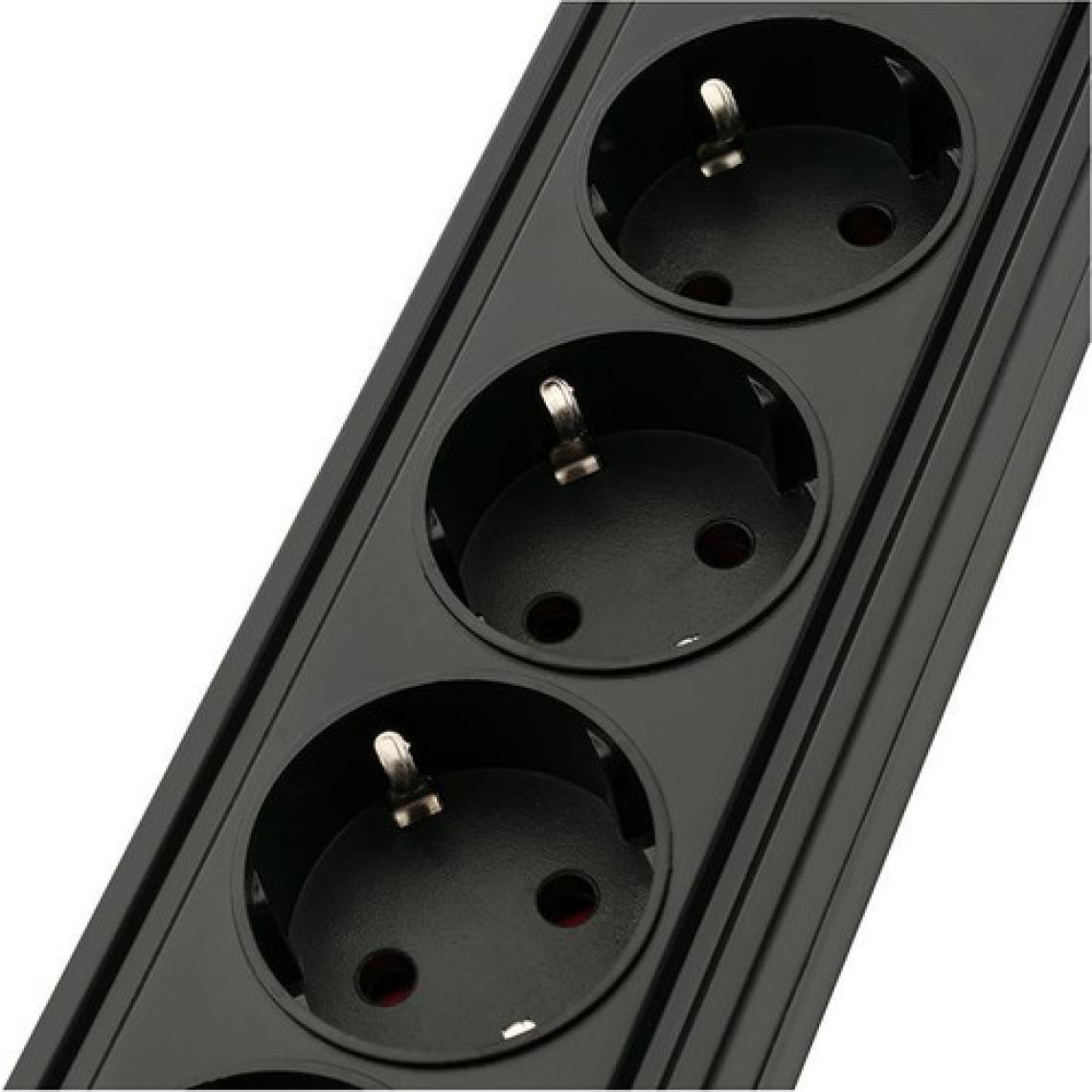 MF Product Jettpower 0367 Akım Korumalı 5'li Grup Priz 1.8 m Uzatma Kablosu Siyah