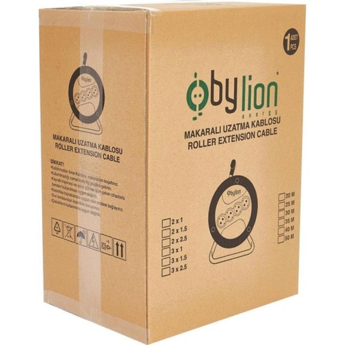 Bylion Makaralı Seyyar Uzatma Kablosu 3x2.5 Mm (50 Metre)
