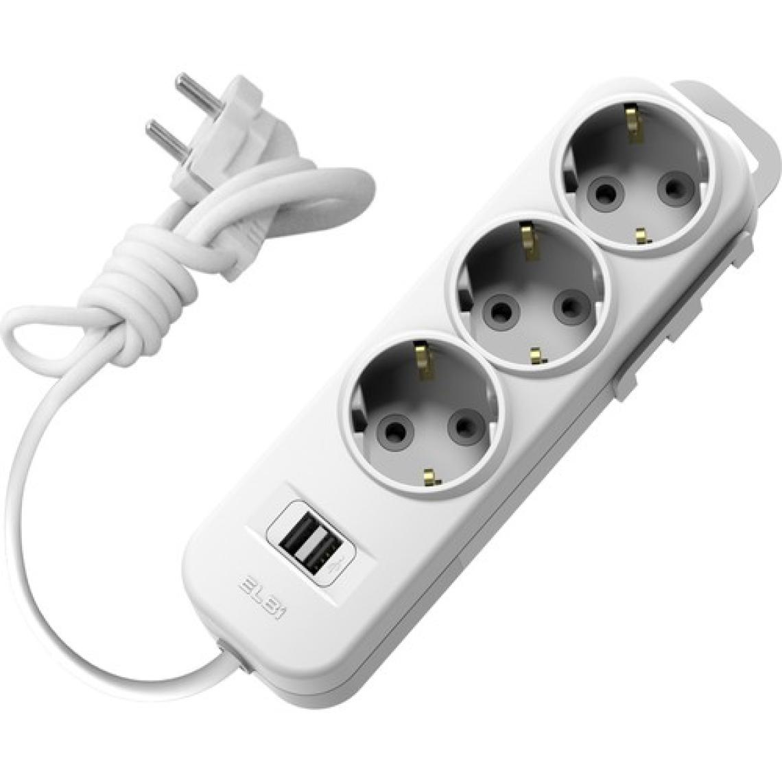 El-Bi Myra 3'lü USB Li Çoc.kor.topraklı Grup Priz 3m