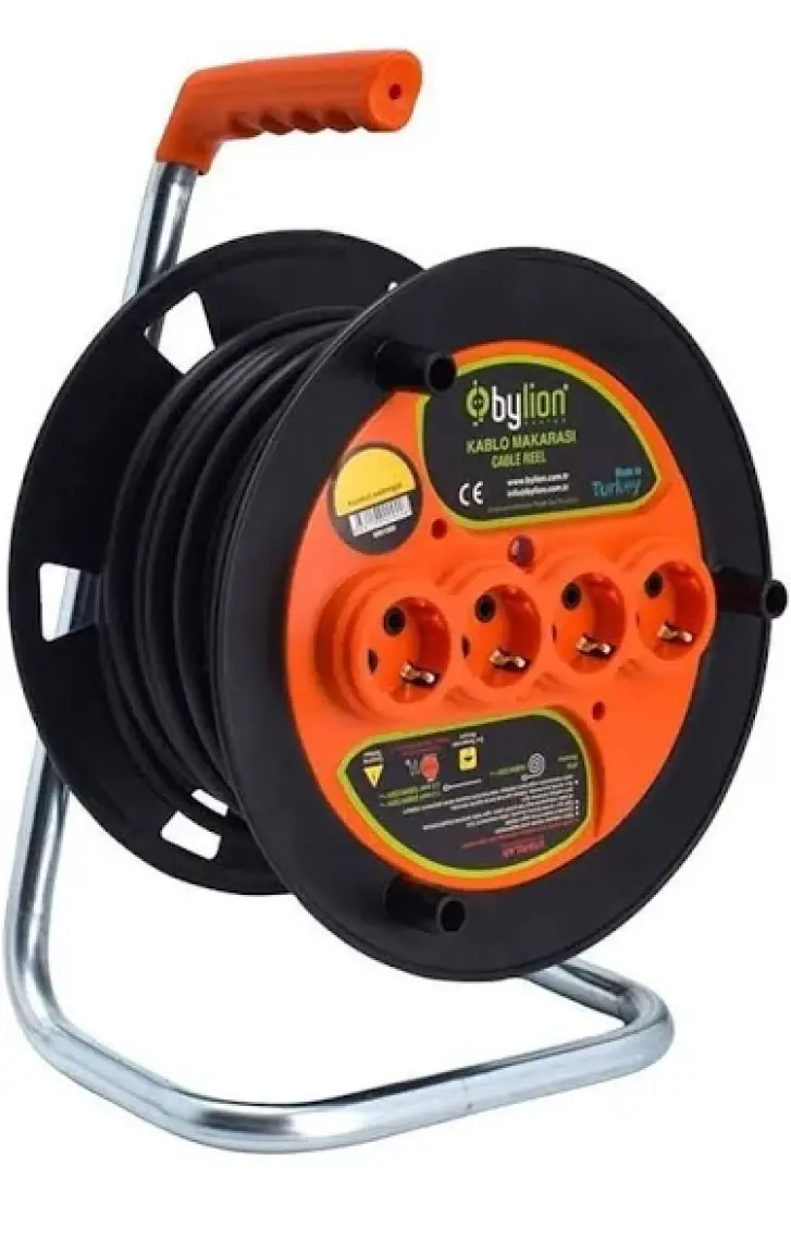 Bylion 50 Metre 3 X 1,5 mm Seyyar Makaralı Uzatma Kablosu