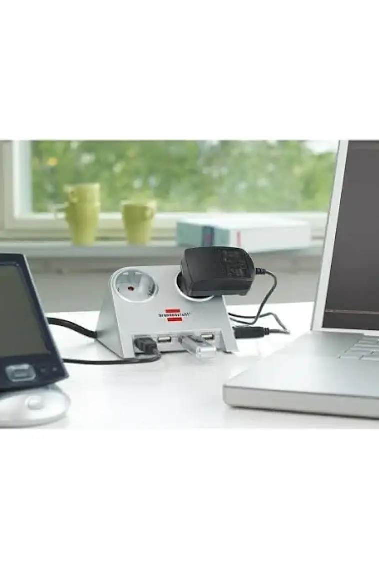 Brennenstuhl 2X Usb 2.0 2100Mah Hızlı Şarj Özellikli 2Li Uzatma Priz Beyaz