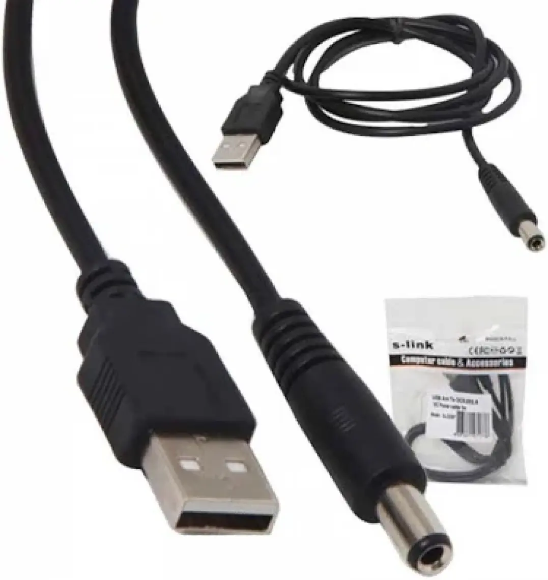 BYR Powermaster USB Erkek 5.5*2.1 Uçlu Adaptör Jackli 80 cm Kablo Byr  [byrtek]