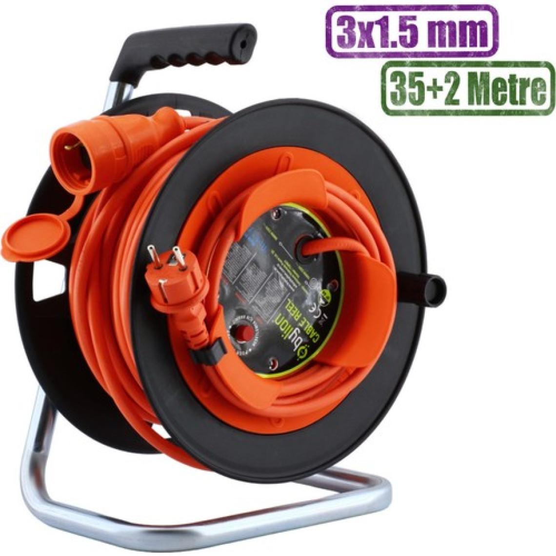 Bylion Makaralı Seyyar Kablo Uzatma Kablosu 3x1.5 mm Ttr Kablo 35+2 Metre