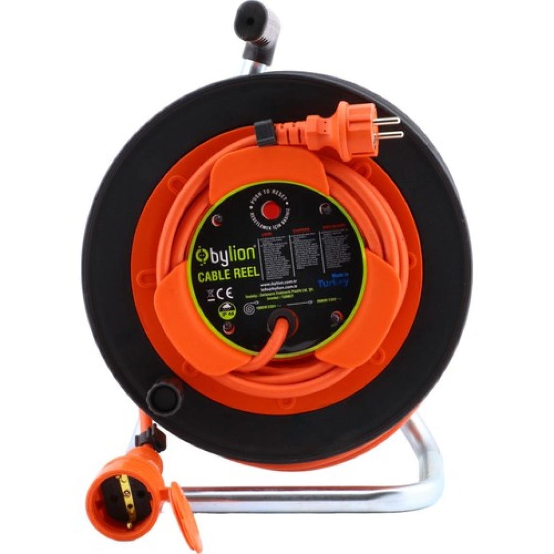 Bylion Makaralı Seyyar Kablo Uzatma Kablosu 3x1.5 mm Ttr Kablo 35+2 Metre