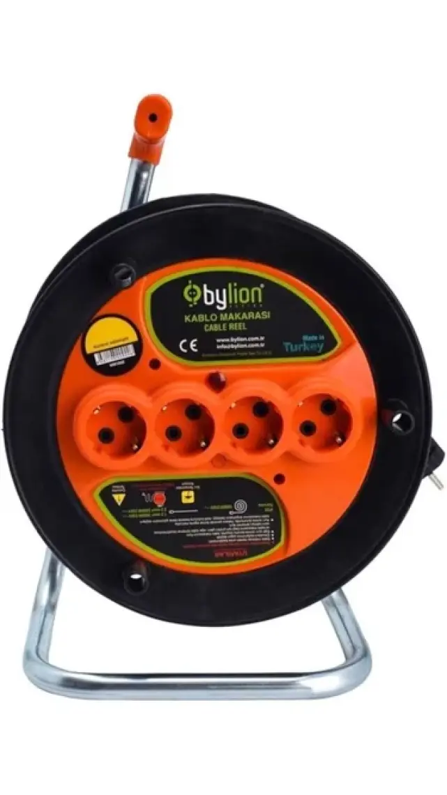 Bylion 50 Metre 3 X 1,5 mm Seyyar Makaralı Uzatma Kablosu
