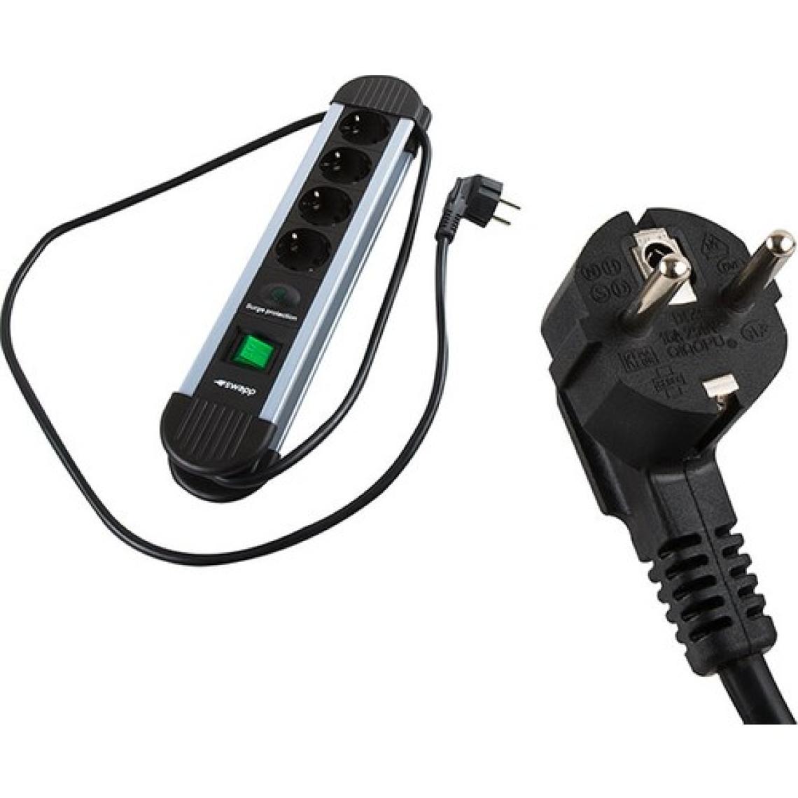S-Link Swapp Spgks03 1.5M 3G1.5Mm2 900 Joule 3Lü Akım Kor. Gri Priz Çoklayıcı