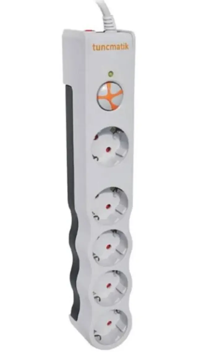 Tunçmatik TSK6134 Powersurge 5'Li 1050 Joule Beyaz