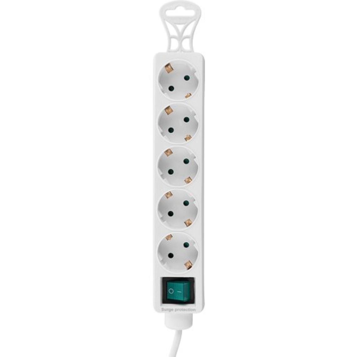 S-Link Tam Bakır Akım Korumalı 1.5M 5Li Priz Çoklayıcı Spg-F05 306Joule Flat Soket 3G 1.0Mm
