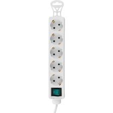 S-Link Tam Bakır Akım Korumalı 1.5M 5Li Priz Çoklayıcı Spg-F05 306Joule Flat Soket 3G 1.0Mm