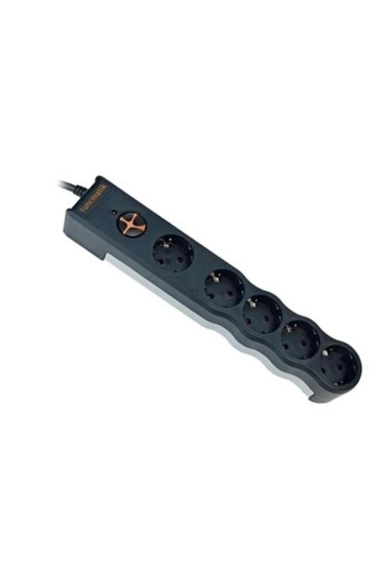 Tunçmatik PowerSurge 1050 Joule TSK6136 Siyah 5'li 1.5 m Akım Korumalı Priz