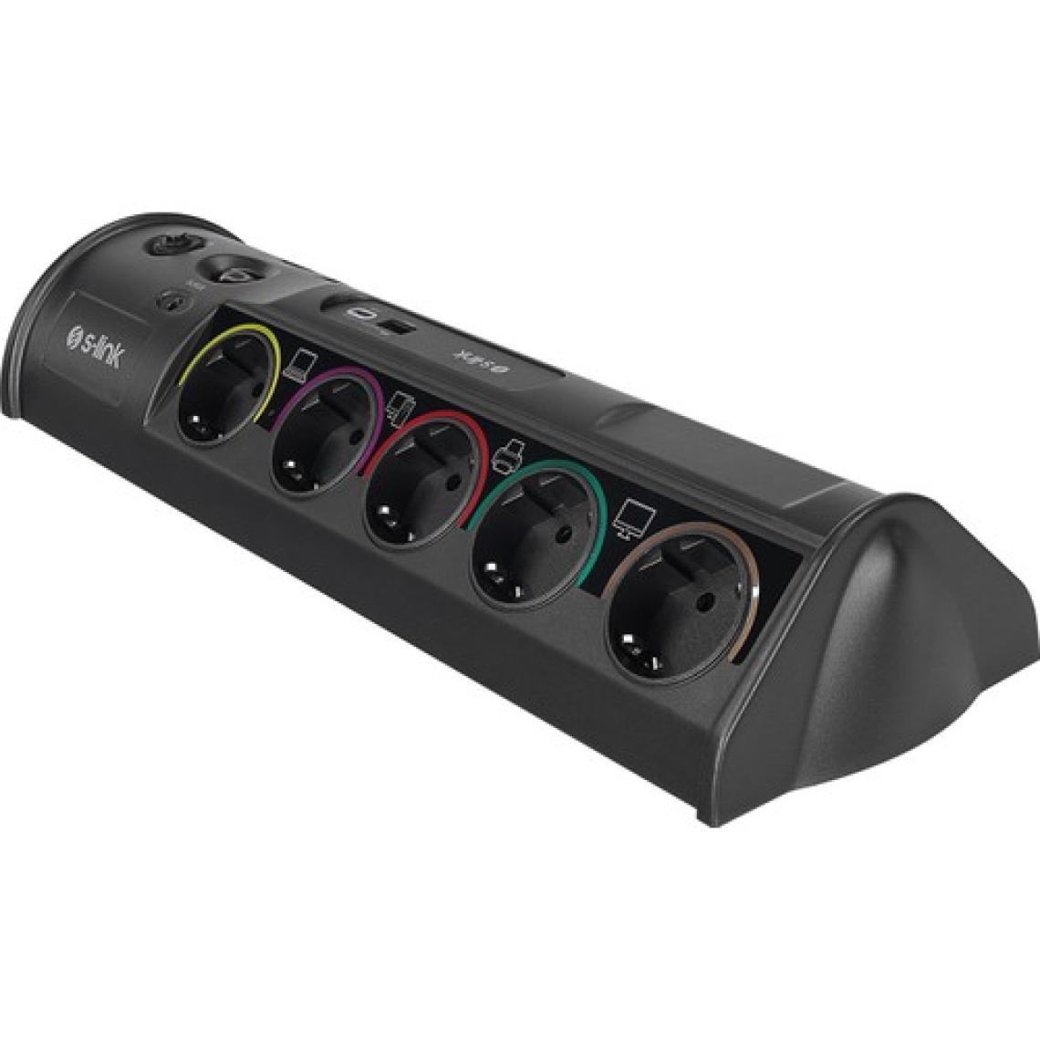 S-link SP10AF 1.8M 1860 Joule 1.5mm 1 Usb 1 TypeC 2.1A/5V 16A 250V 3680W 10'lu Akım Korumalı Priz