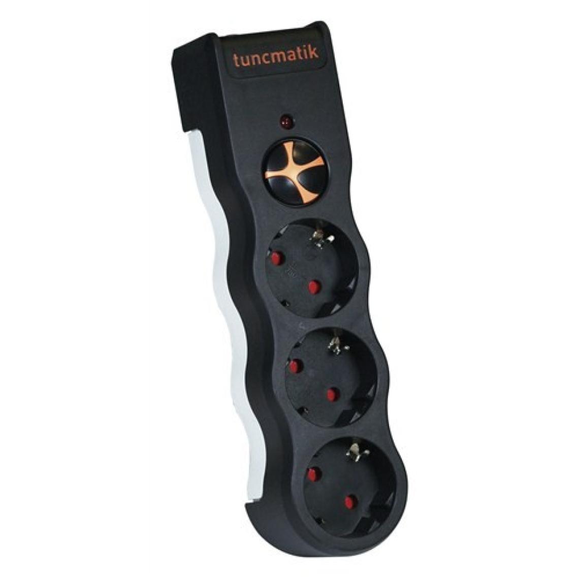 Tunçmatik PowerSurge 3 525 Joule TSK5082 3'lü Siyah Akım Korumalı Priz