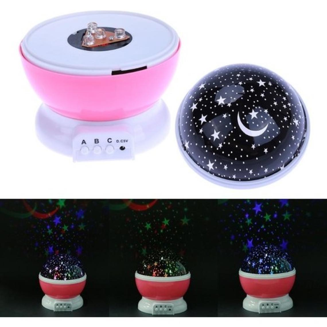 Pazariz Star Master  Dönen Yıldızlı Gökyüzü Projeksiyon Gece Lambası Pembe