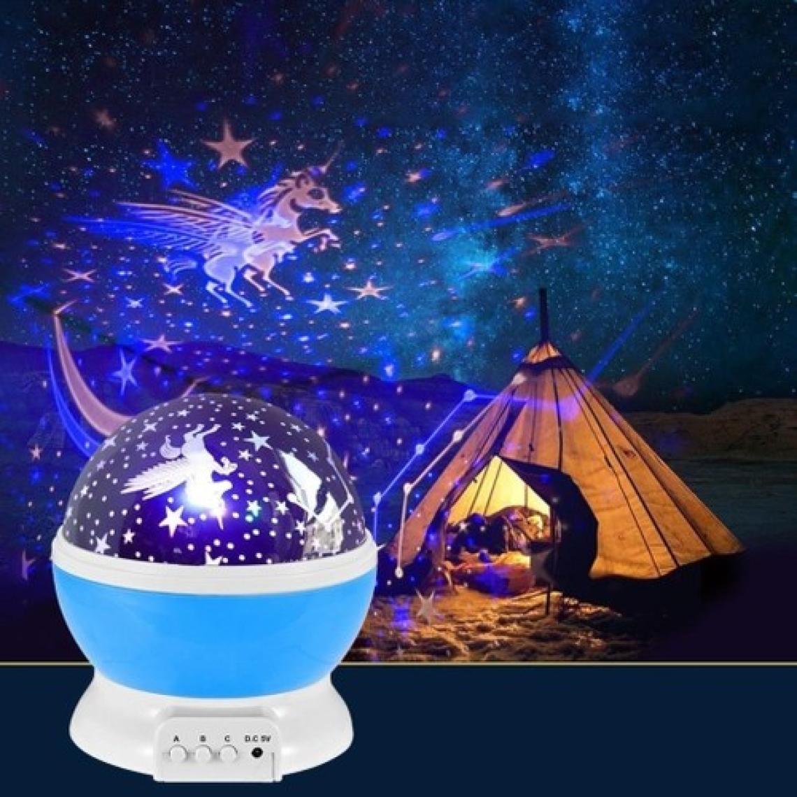 Pazariz Star Master  Dönen Yıldızlı Gökyüzü Projeksiyon Gece Lambası Mavi