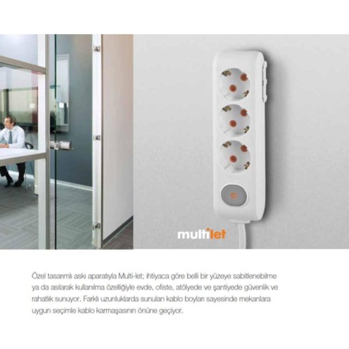 Viko Multi-let Anahtarlı Topraklı 3'lü Kablosuz Siyah Grup Priz