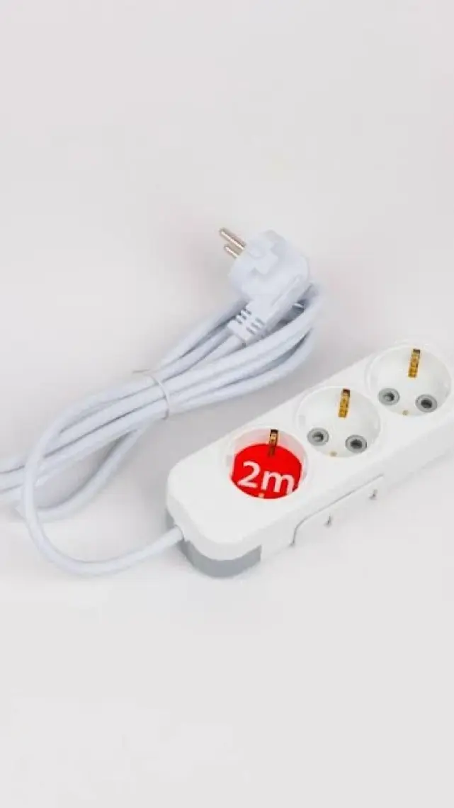 3'lü Topraklı Priz 2 Mt