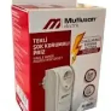 Mutlusan Tekli Şok Korumalı  Priz (001 888 100004 00 00)