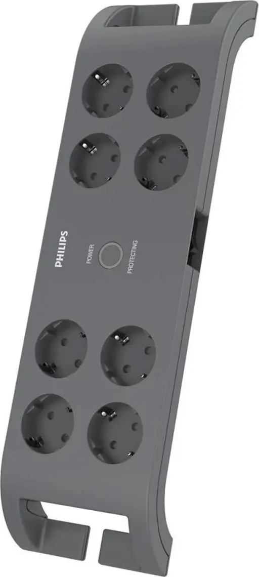 Philips SPN3180A/62 Akım Korumalı Priz 8'li 2m 900J Çocuk Güvenliği Çıkışı