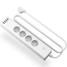 Wi-fi Uzaktan Kontrollü Akım Korumalı 4 Usb Girişli Akıllı 4lü Priz