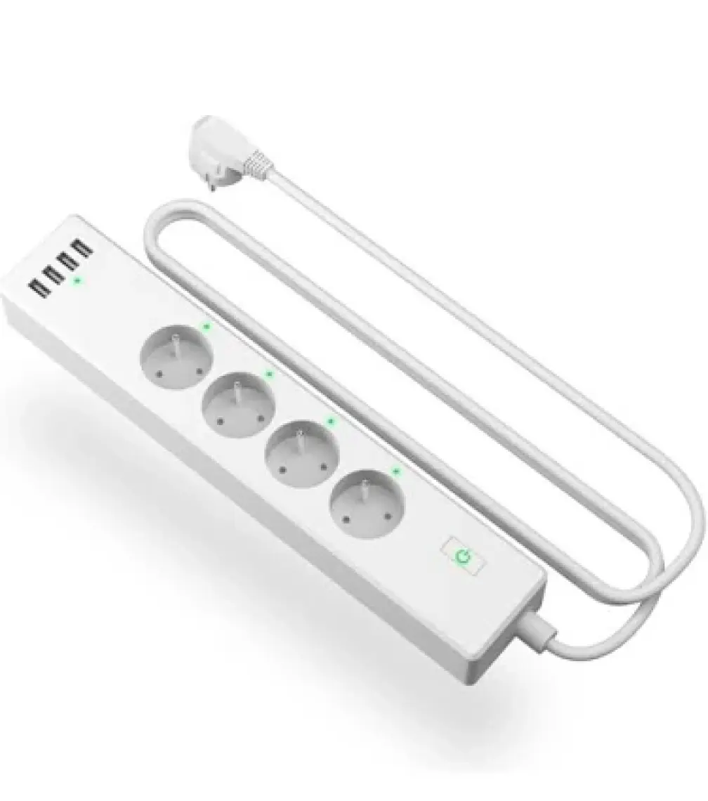 Wi-fi Uzaktan Kontrollü Akım Korumalı 4 Usb Girişli Akıllı 4lü Priz