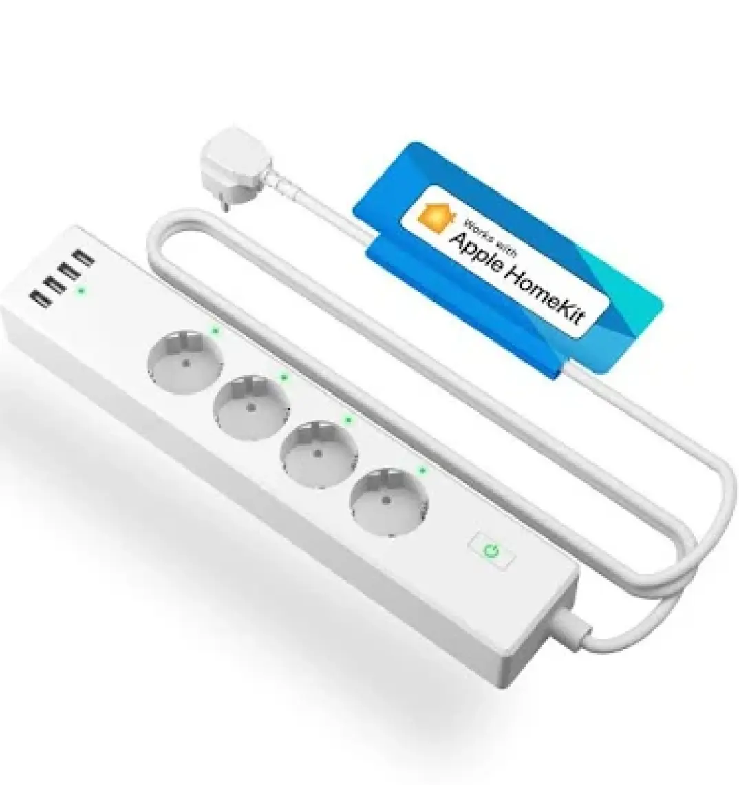 Wi-fi Uzaktan Kontrollü Akım Korumalı 4 Usb Girişli Akıllı 4lü Priz