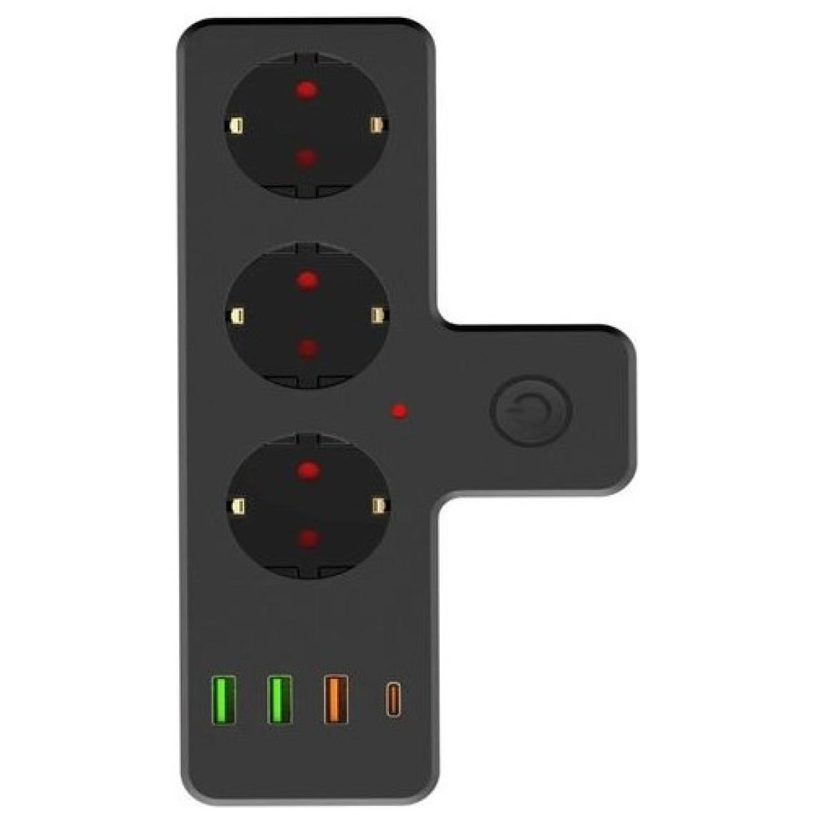 ÇELİKWORK 2500W 3 lü Priz Kablosuz 3xUSB 1xType-C Bakır İletken Çocuk Akım Korumalı Çoklu üçlü Priz