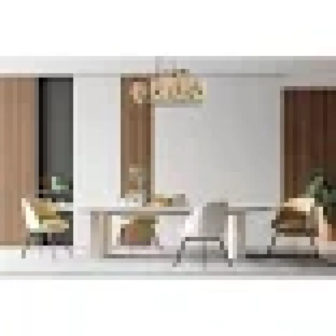 AVONNI AV-1597-8ES-YM Eskitme Kaplama Modern Avize E27 Metal Cam Kumaş 92x55cm