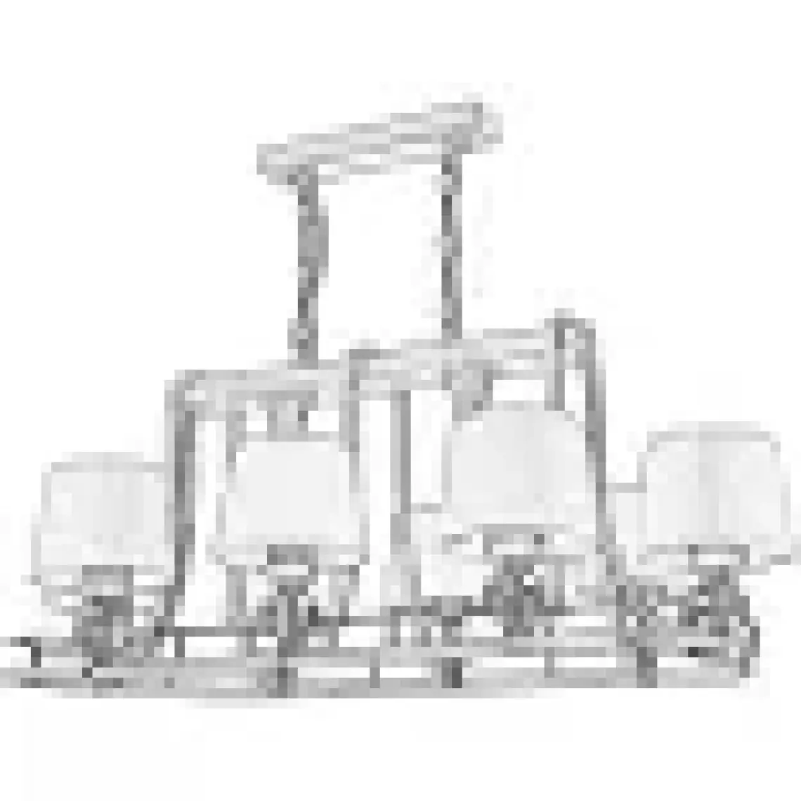 AVONNI AV-1597-8ES-YM Eskitme Kaplama Modern Avize E27 Metal Cam Kumaş 92x55cm