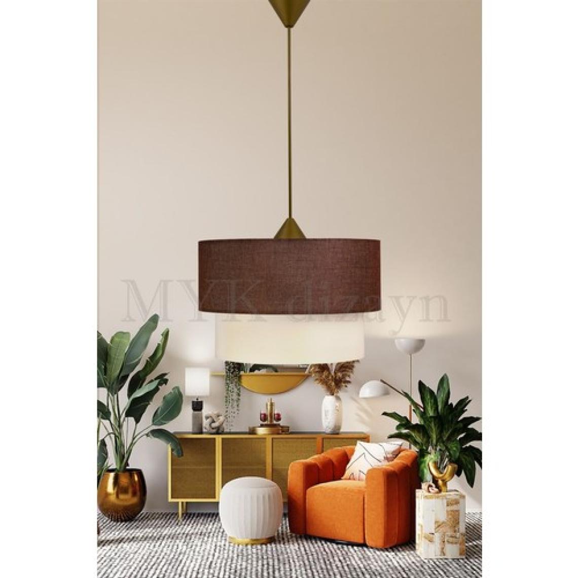 Eslem Home Pasta Tekli Sarkıt Avize – Paslanmaz Metal Kasa, Koyu Kahve, 30 cm, Dekoratif ve Enerji Tasarruflu İç Mekan Aydınlatma