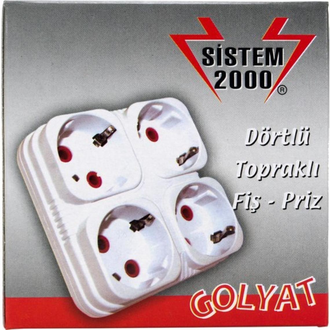 Sistem 2000 4'lü Golyat Priz Çoğaltıcı