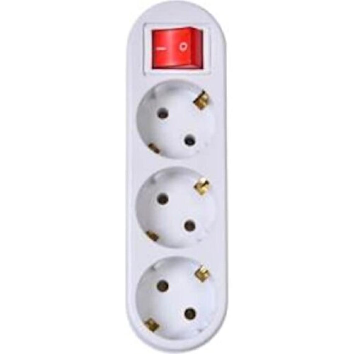 Smart Socket 3'lü Golyat Anahtarlı Beyaz Akım Korumalı Priz