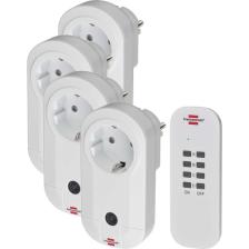 Brennenstuhl Comfort-Line Uzaktan Kumandalı 4 Adet Tekli Priz