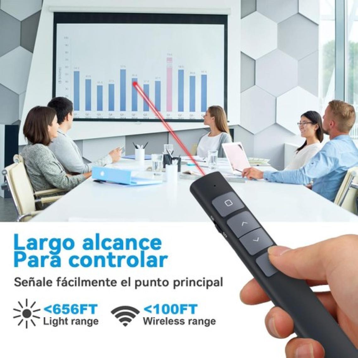Coverzone Sunum Kumandası Laser Pointer Kablosuz Lazer Sunum Kalemi Tak Çalıştır Y60
