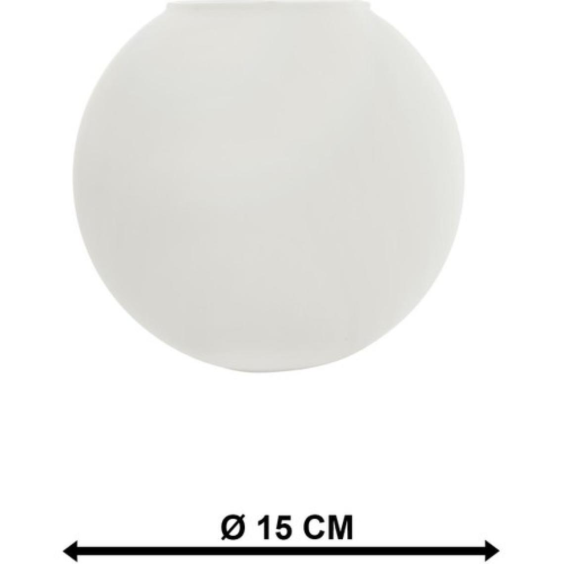 Begüsa Beyaz Glop Cam Avize Başlığı - 15 cm Çap, 15 cm Yükseklik, Sadece Cam Olarak Gönderilecektir