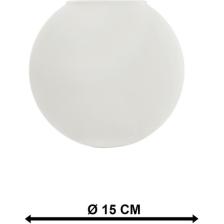 Begüsa Beyaz Glop Cam Avize Başlığı - 15 cm Çap, 15 cm Yükseklik, Sadece Cam Olarak Gönderilecektir