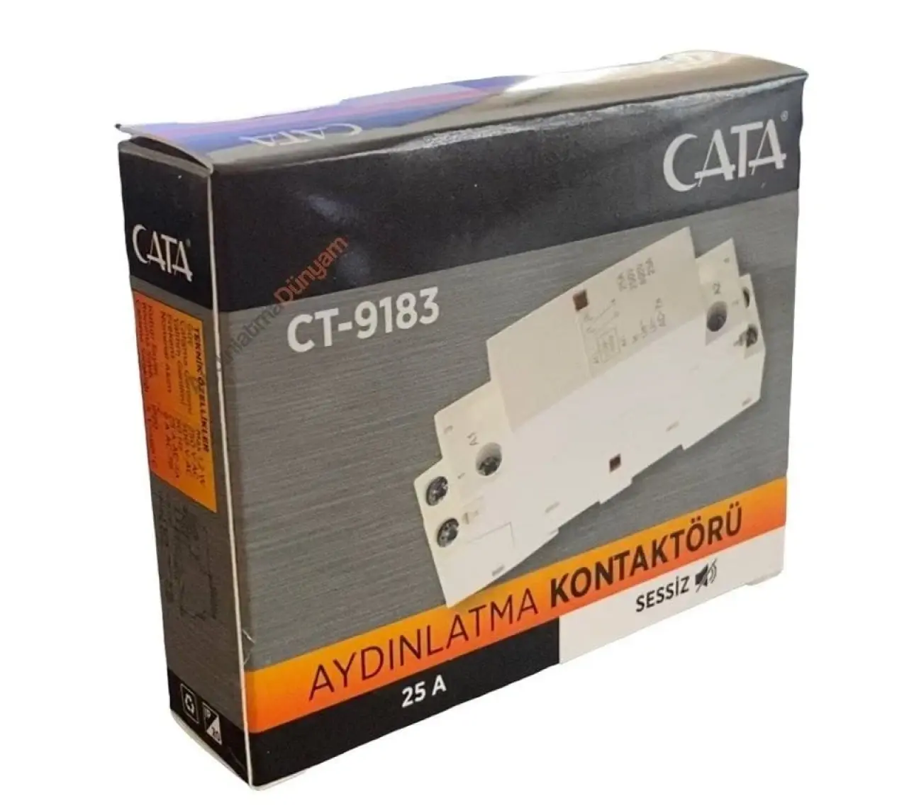 Cata CT-9183 Sessiz Aydınlatma Kontaktörü Modüler Kontaktör 25A