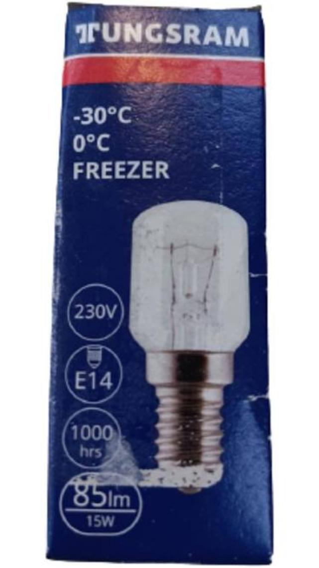 Tungsram Buzdolabı Ampulü 15W E14 Duy -30C SARI IŞIK (HALOJEN)
