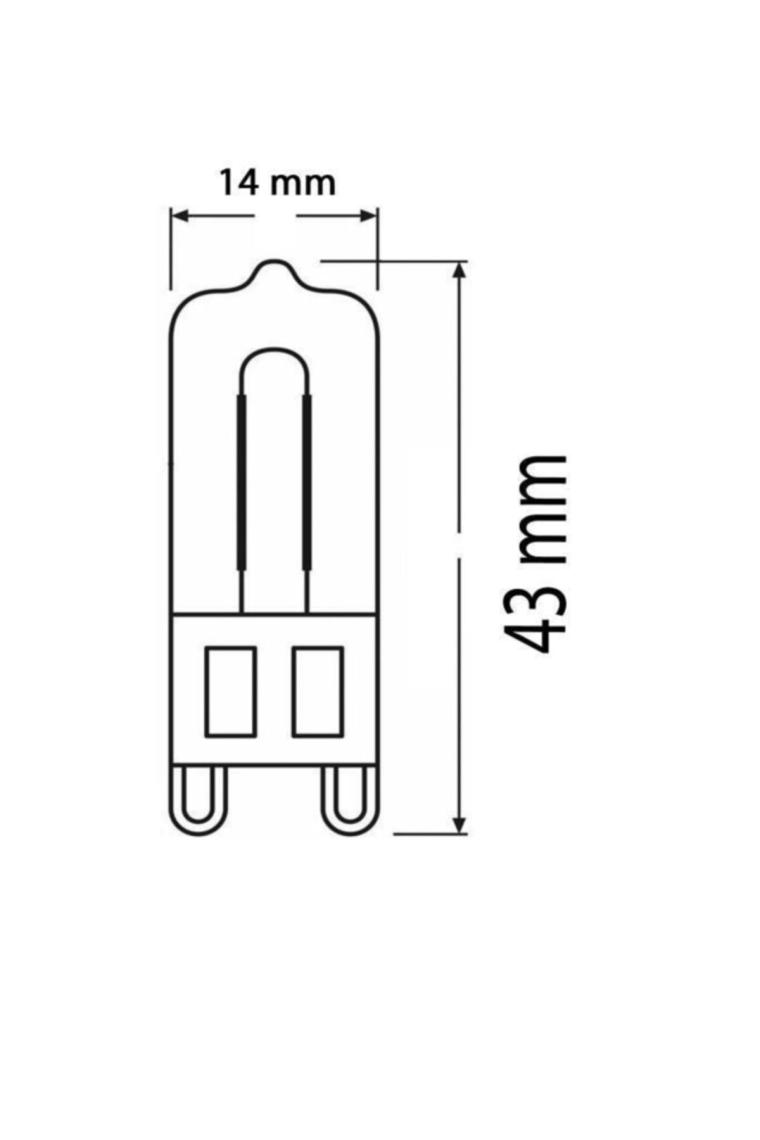66740 40w Halopin Fırın Ampul G9 Duy 2700k