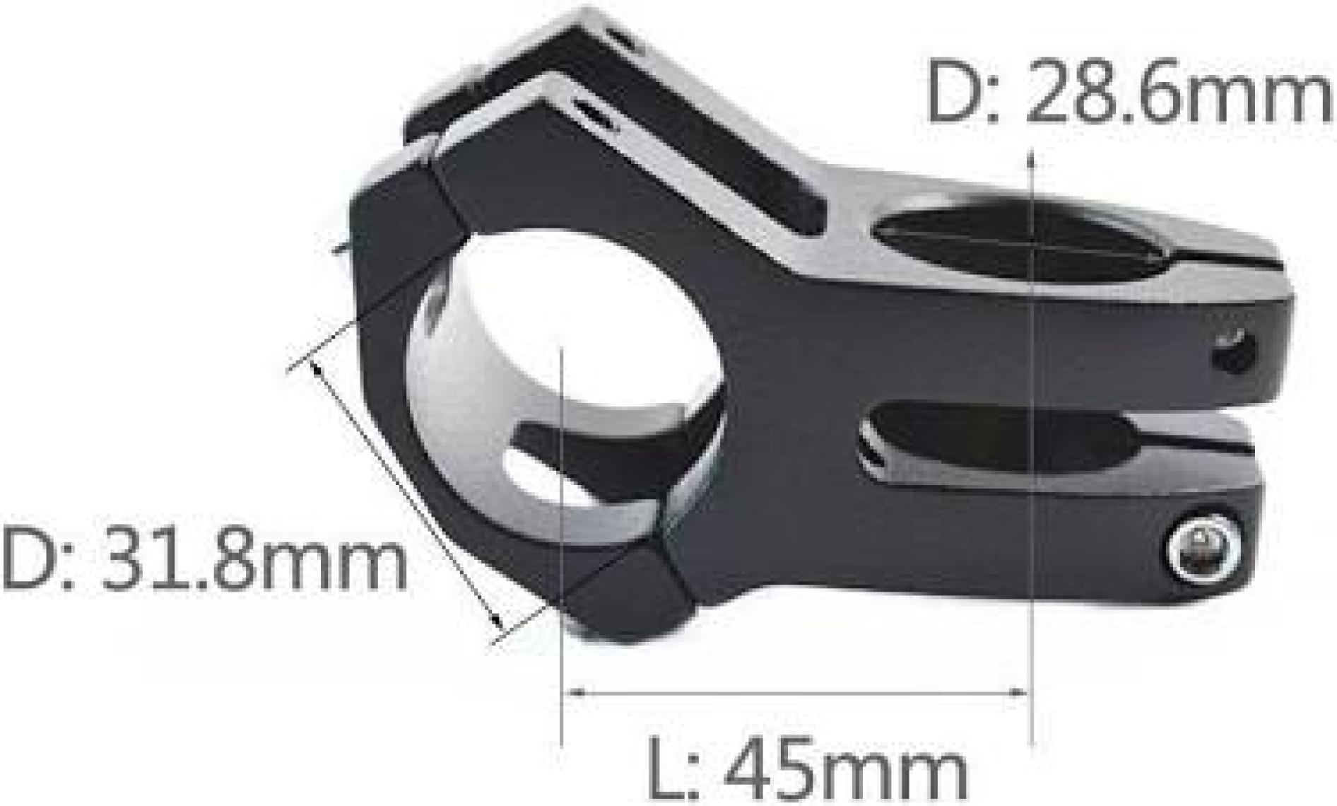 Wake Alüminyum Siyah 31.8 45MM Kısa Gidon Boğazı
