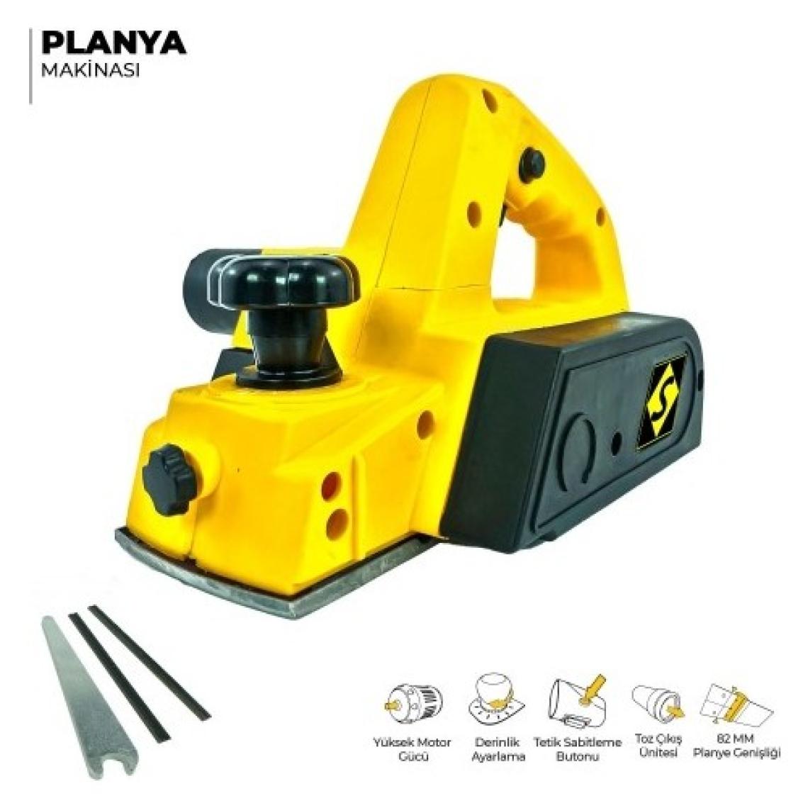 Sturdy Power Tools 3000 Watt Magnezyum Çift Bıçaklı Sjs Metal Şanzuman Planya Makinası