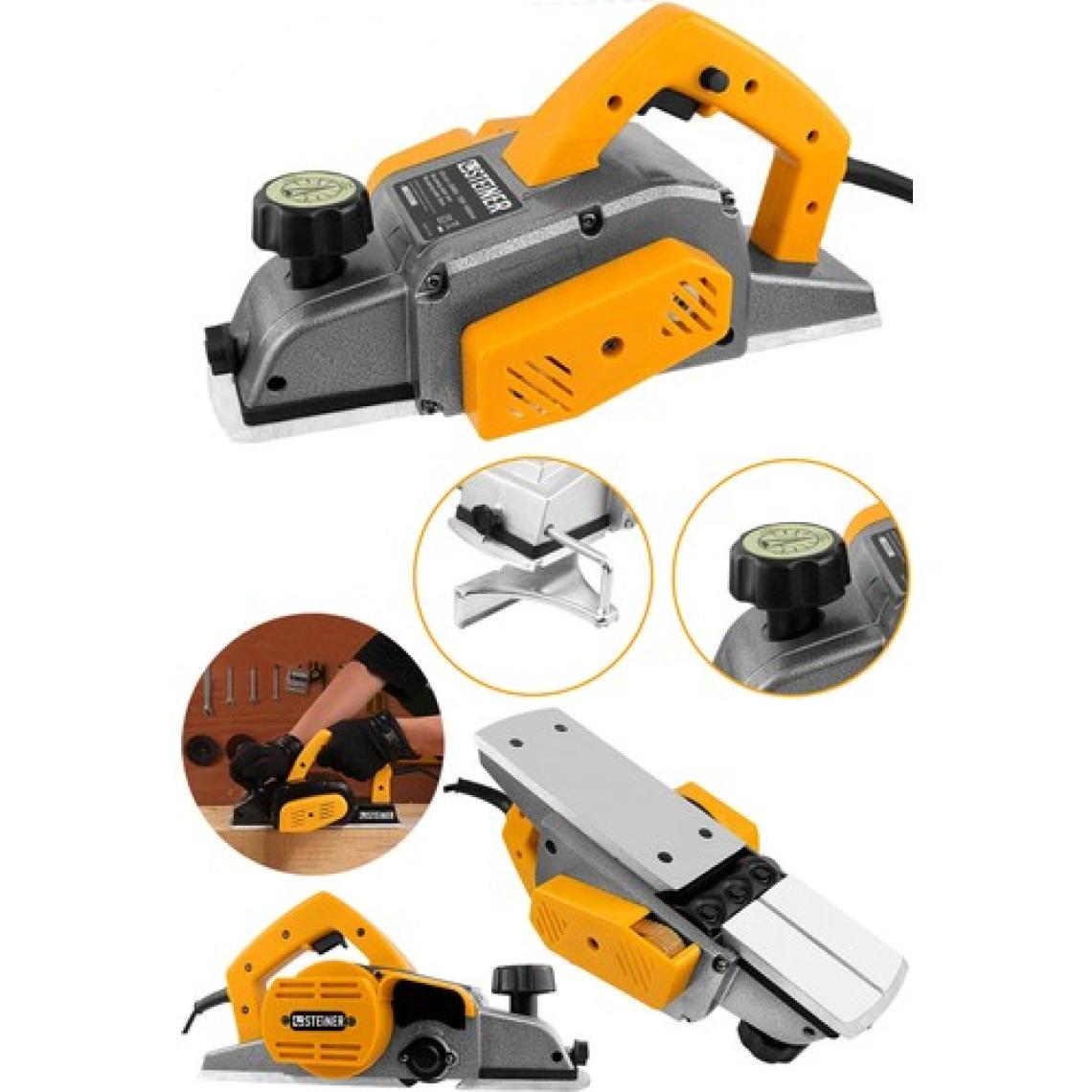 Steiner Alman 4200 Watt Sjs Bakır Sargılı Metal Şanzıman Motor Korumalı Çift Bıçaklı Planya Rende Makinesi